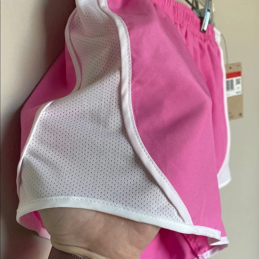 Nike Pink and White Running Shorts